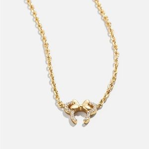 Minnie Mouse Disney Headband 18K Gold Plated Sterling Silver Necklace